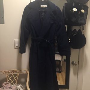Christian Dior navy wool coat size 8